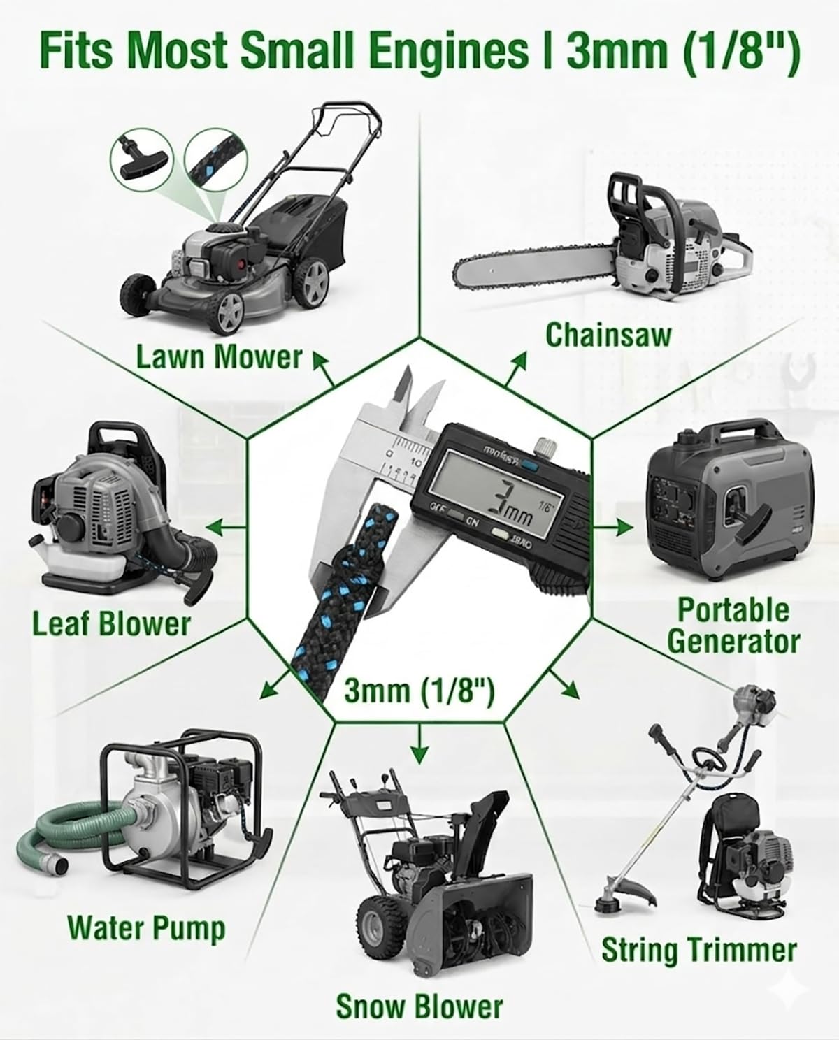 Qishier pull cord rope in use during outdoor equipment maintenance