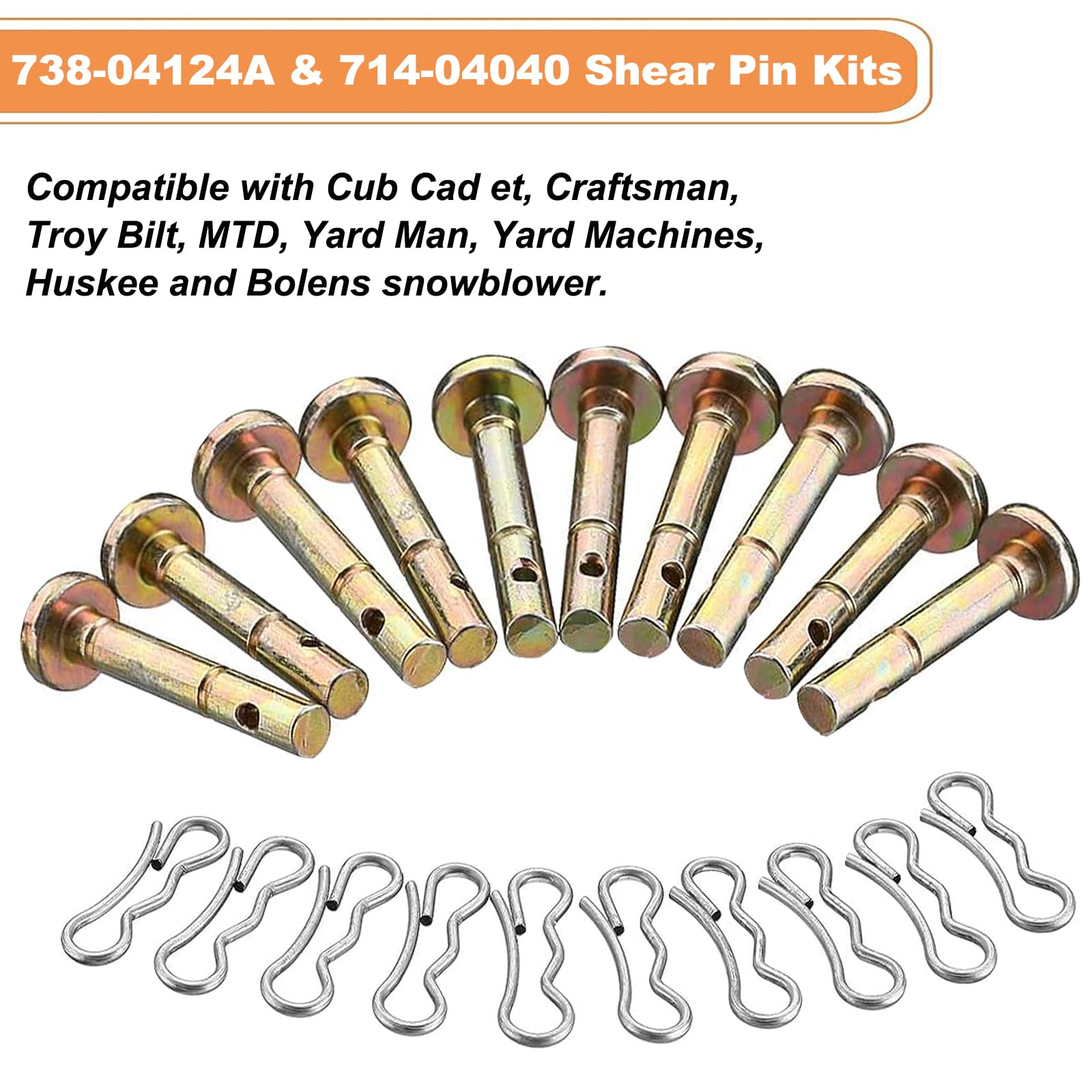 Qloby shear pins installed in snow blower