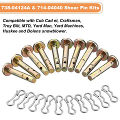 Qloby shear pins installed in snow blower