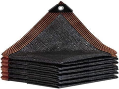 QLOFEI Shade Cloth 10x24 FT green mesh tarp front view