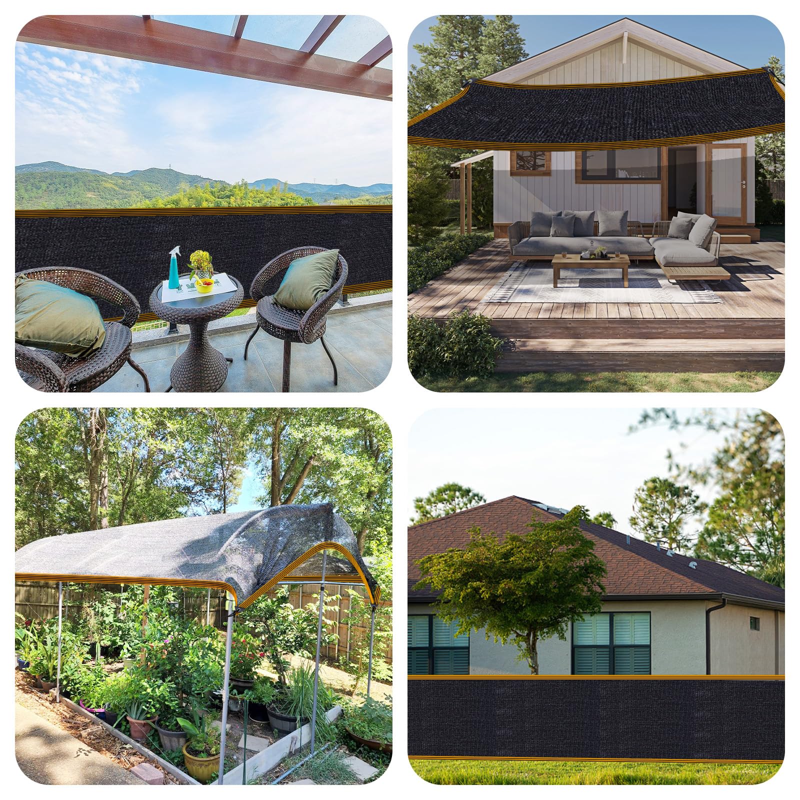 QLOFEI Shade Cloth in use at a garden greenhouse