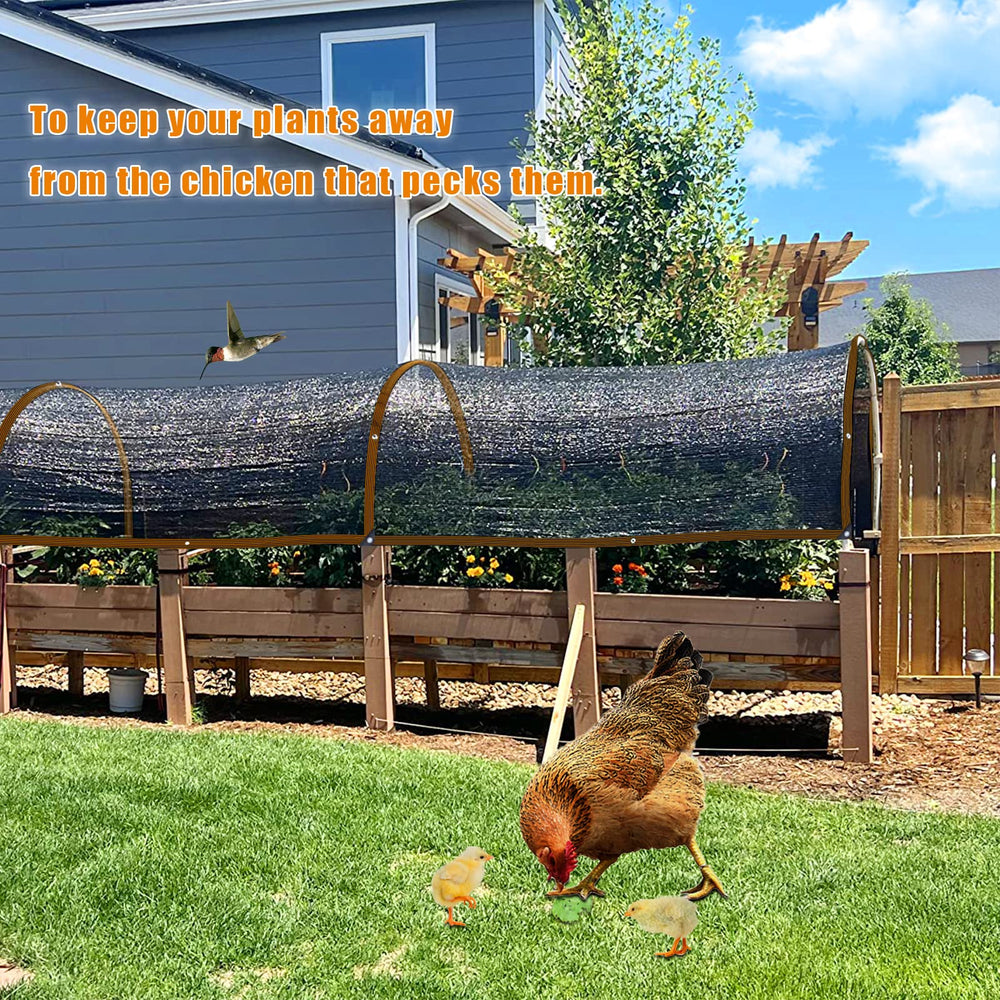 QLOFEI Shade Cloth protecting a chicken coop