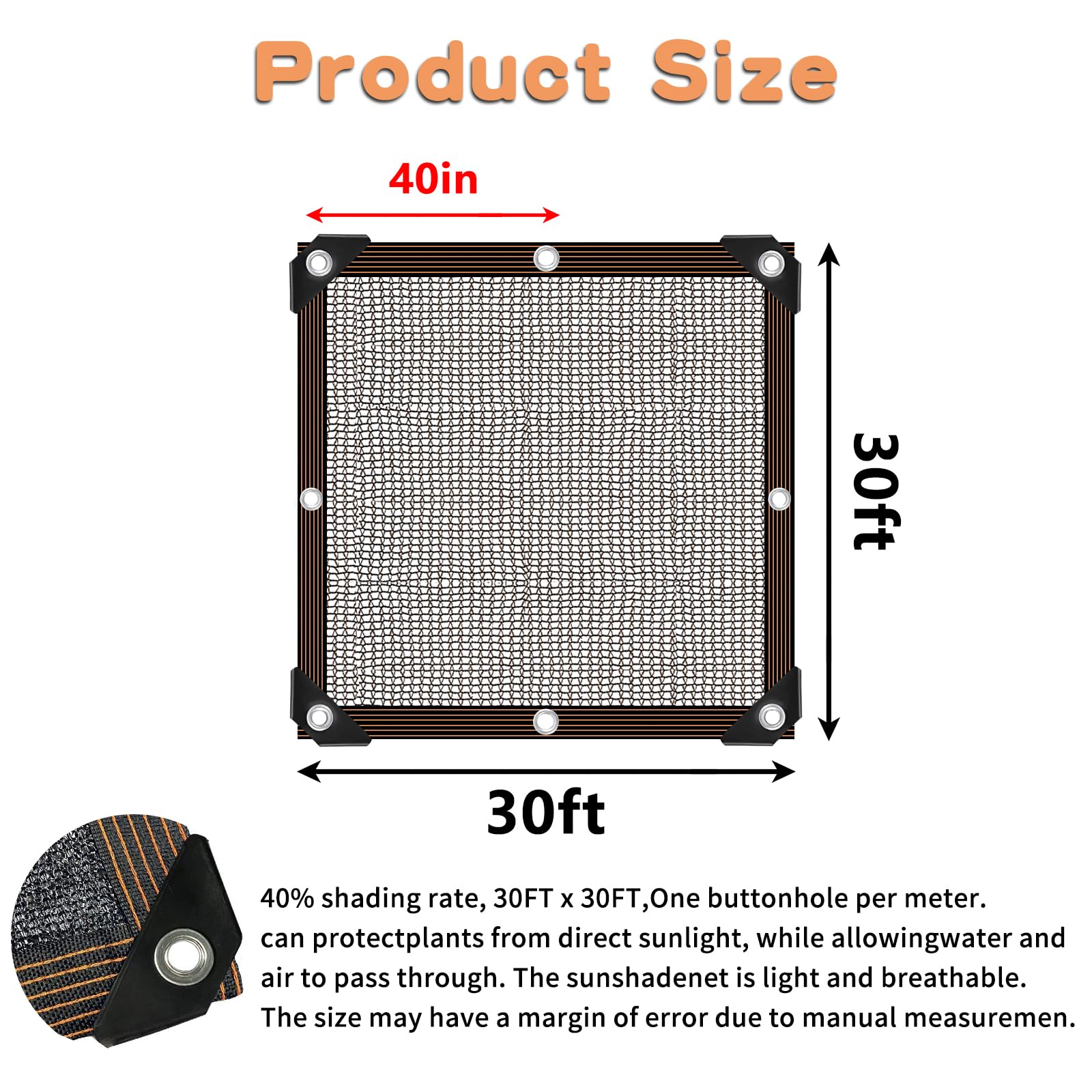 QLOFEI Shade Cloth showing breathable mesh fabric