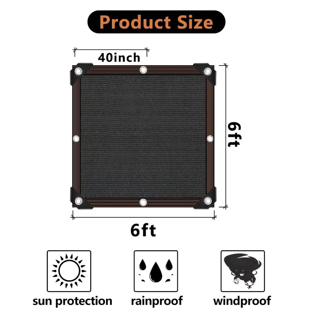 QLOFEI Shade Cloth showing grommets for easy hanging