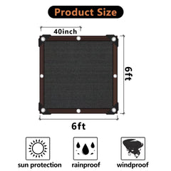 QLOFEI Shade Cloth showing grommets for easy hanging