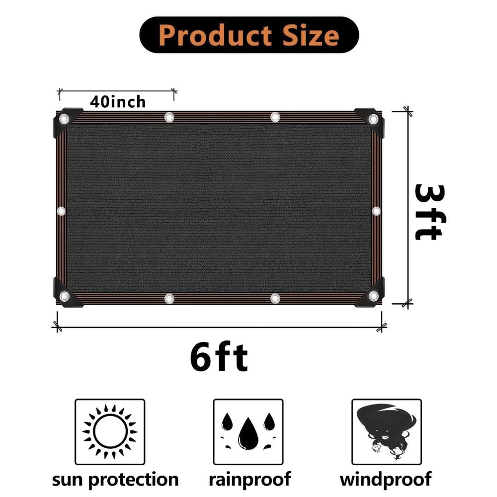 QLOFEI Shade Cloth showing reinforced corners and grommets