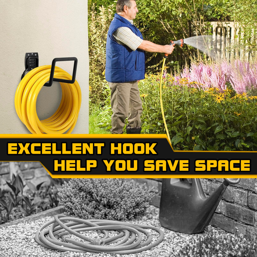 QMSK Garden Hose Holder organized with a hose attached