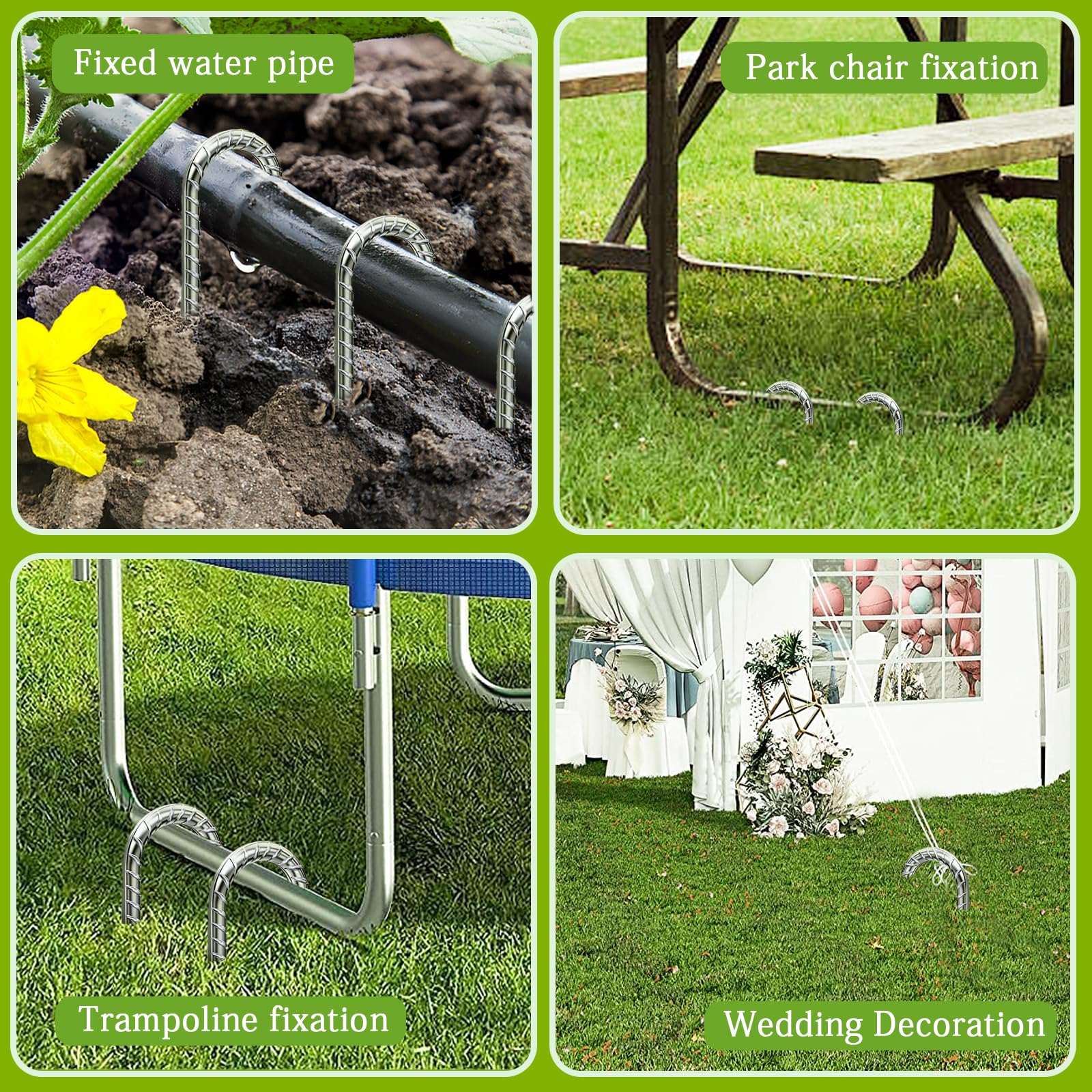 QNLONG 12 inch stakes used for securing a tent