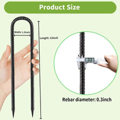 QNLONG Rebar Stakes 12-inch length with pointed tip