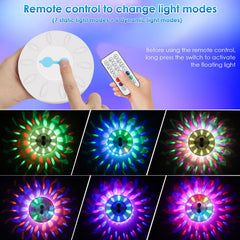 QOLNBY Floating Pool Light side view, showing waterproof design