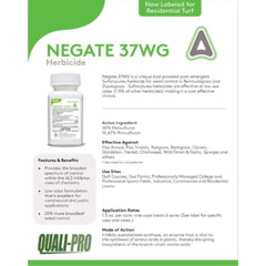 Quali-Pro Negate 37WG Herbicide side view showing ingredients