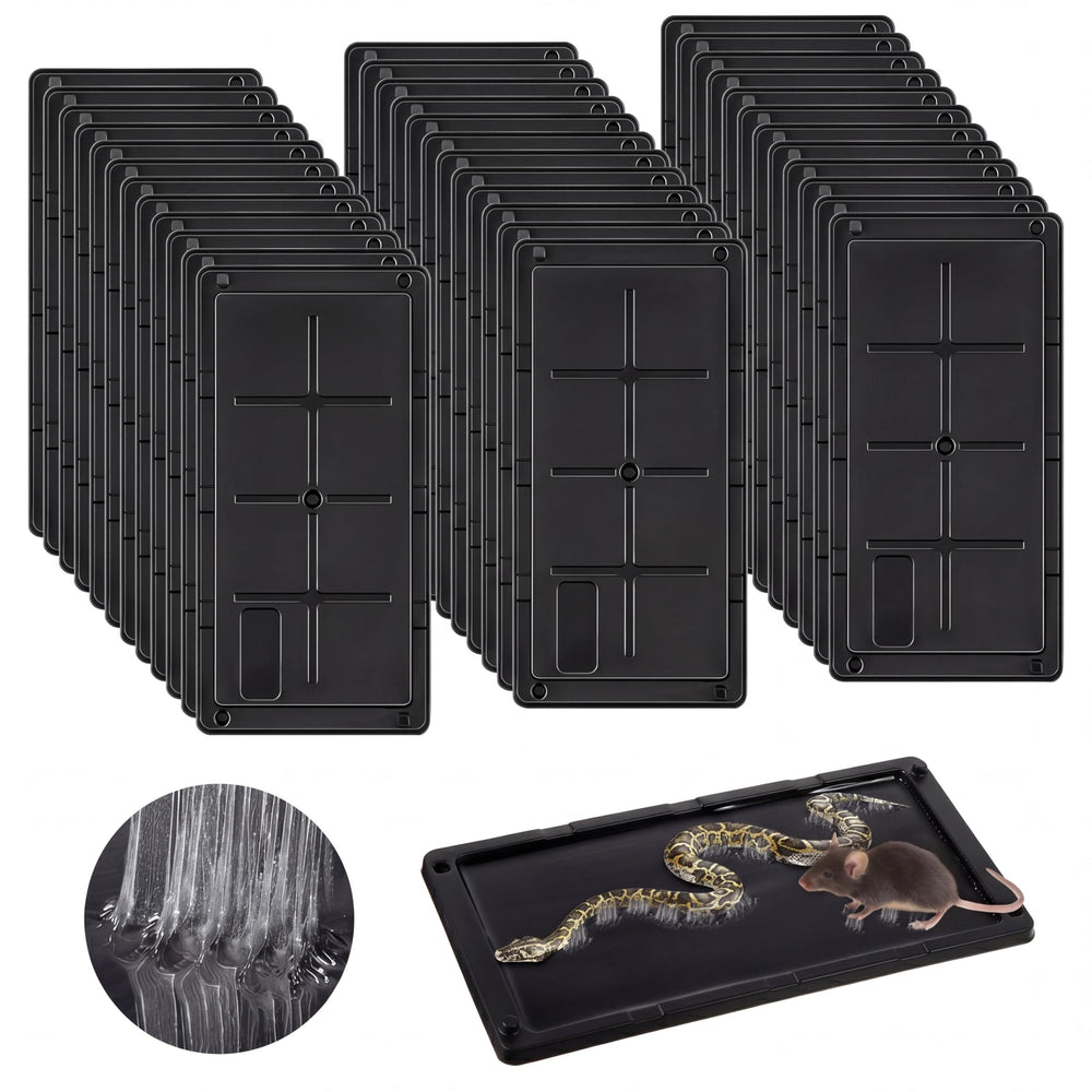 Qualirey 36 Pack Rat Glue Traps black sticky traps front view