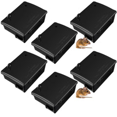 Qualirey 4 Pack Rat Bait Station in classic black
