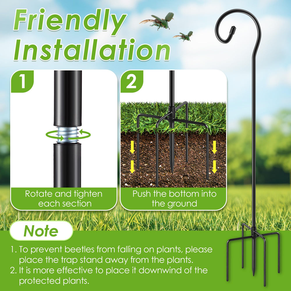 Qualirey 48-inch Japanese Beetle Trap Stand side view
