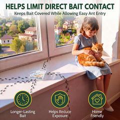 Qualirey Ant Bait Station in use on a kitchen counter