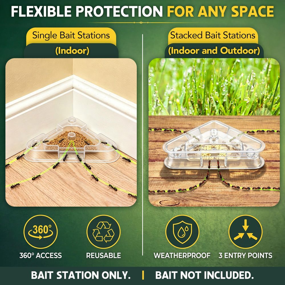 Qualirey Ant Bait Stations showing three entrance design