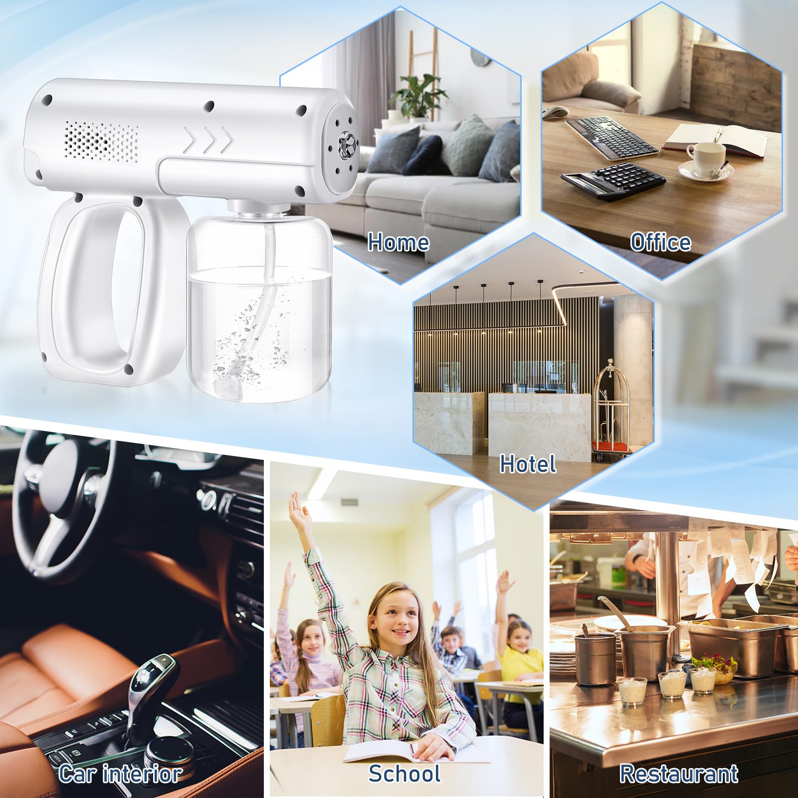 Qualirey Atomizer Spray Gun in a cleaning setup