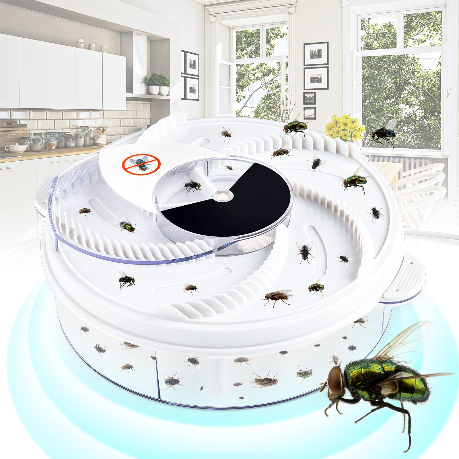 Qualirey Electric Fly Trap front view with USB connection