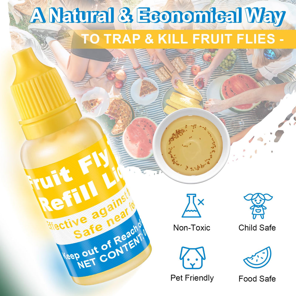Qualirey Fruit Fly Trap Refill Liquid in a bowl