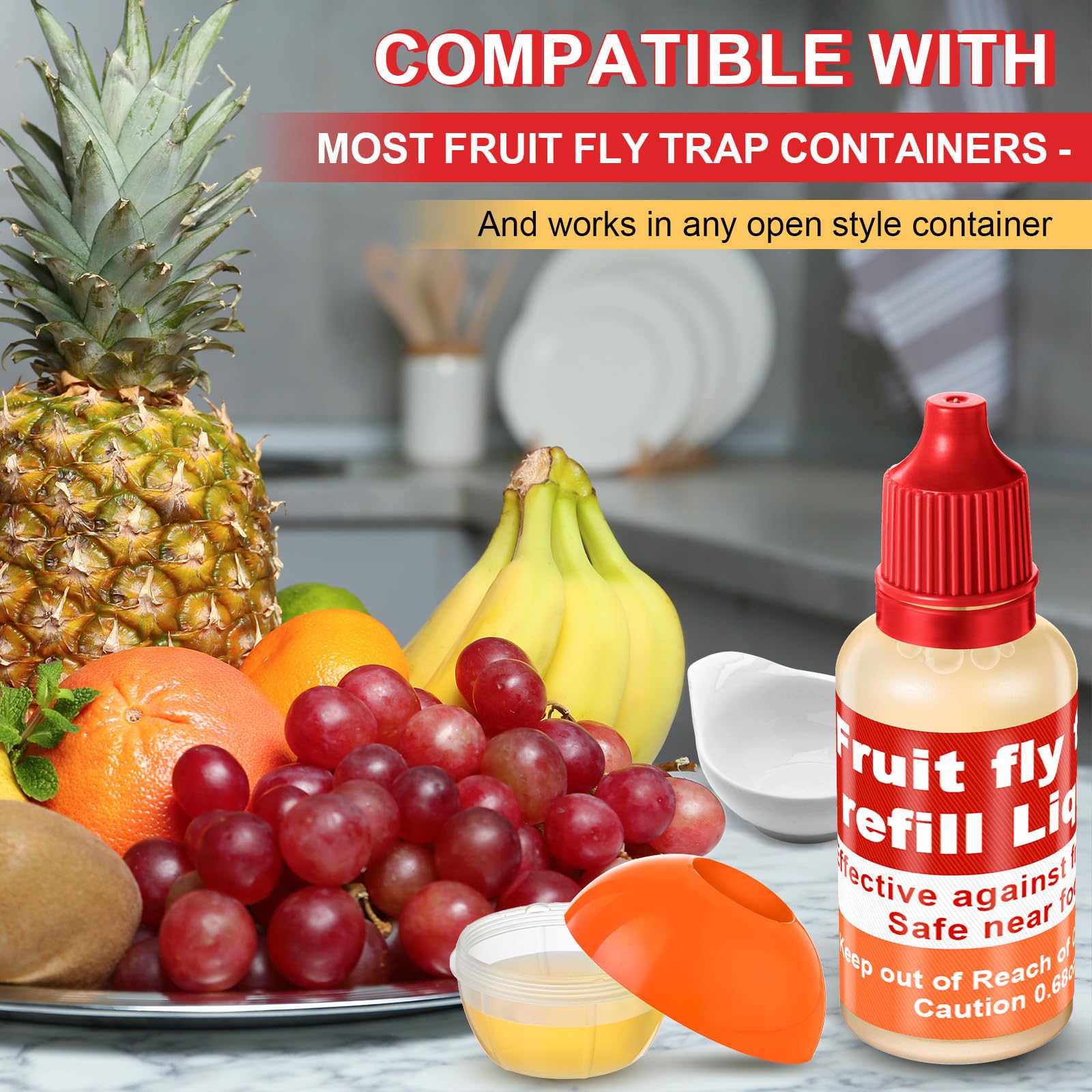 Qualirey Fruit Fly Trap Refill Liquid packaging