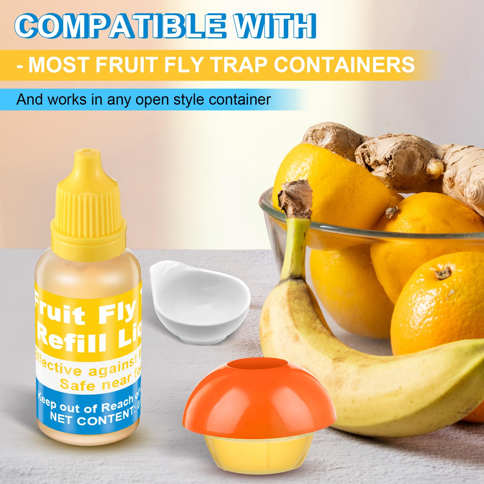 Qualirey fruit fly trap refill liquid pouring
