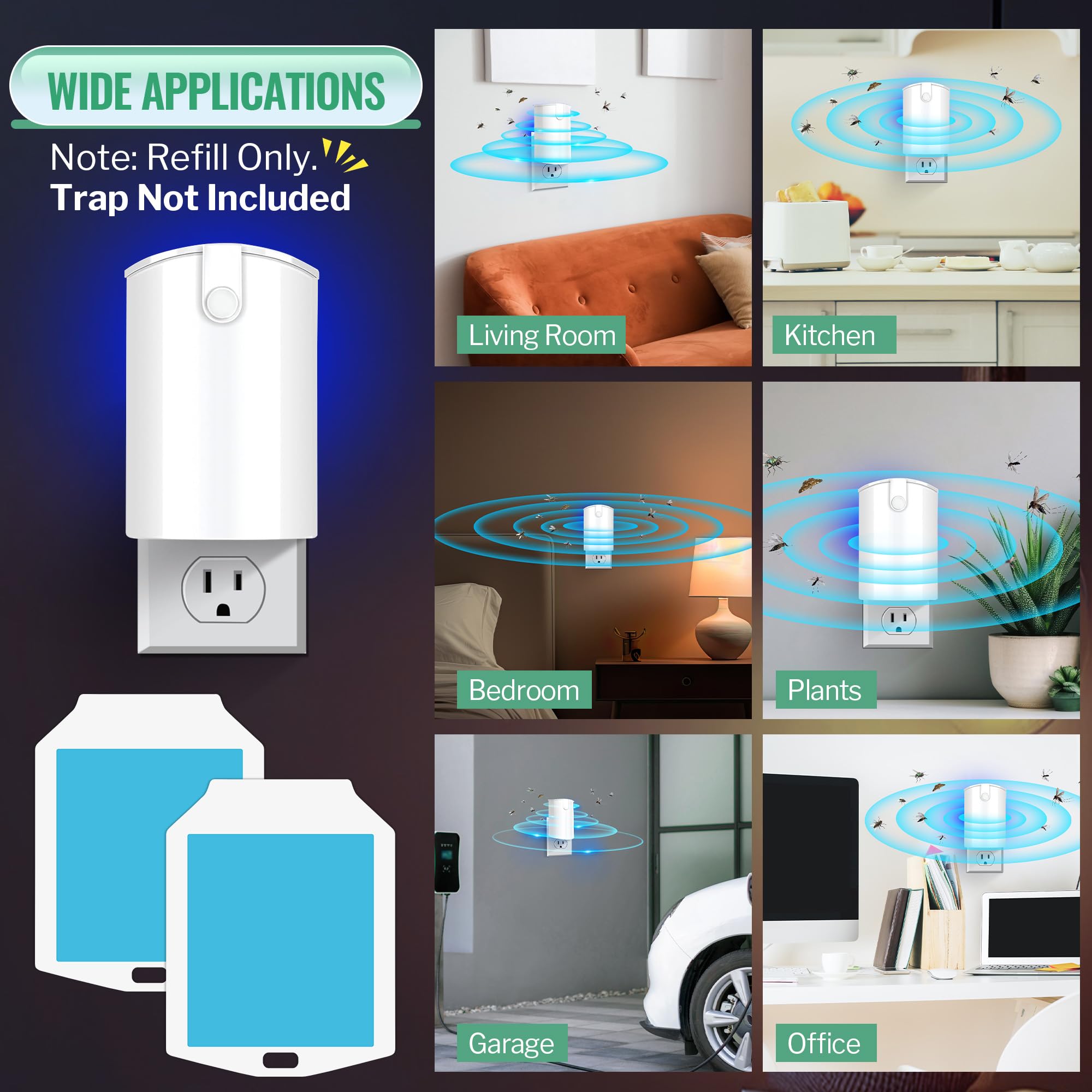 Qualirey insect trap refill in kitchen setting