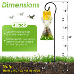 Qualirey Japanese Beetle Trap Stand 5-prong base detail