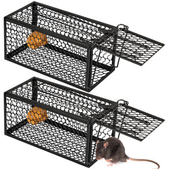 Qualirey live animal cage trap black front view