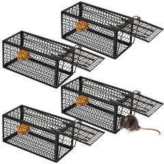 Qualirey Live Animal Cage Trap black model front view