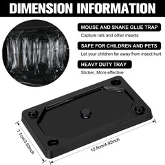 Qualirey Mouse and Insect Glue Trap dimensions comparison