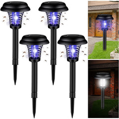 Qualirey Solar Bug Zapper front view with purple light