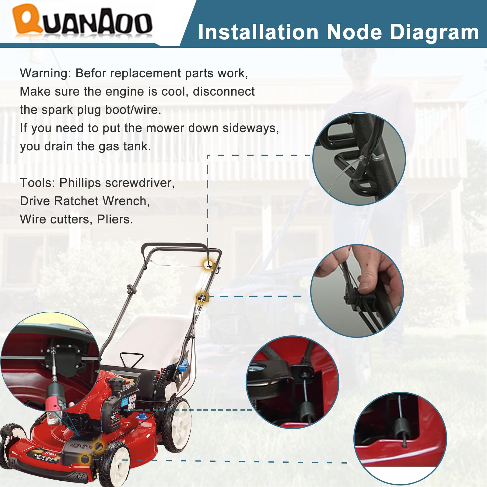 Quanaoo Traction Cable 105-1845 package contents