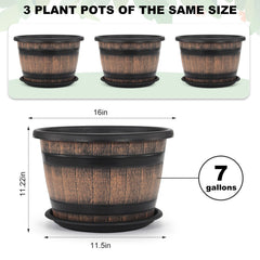 Quarut large plastic plant pot side view showcasing size