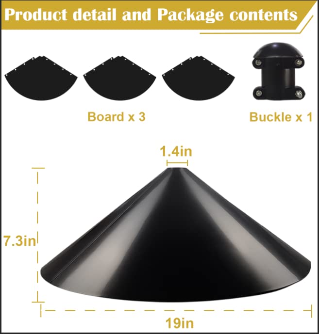 Queension Squirrel Proof Baffle with included hook