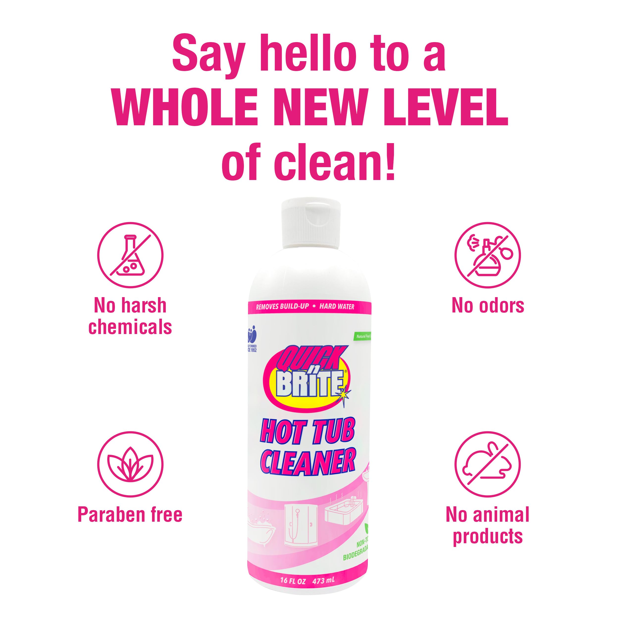 Quick 'n Brite cleaner used on hot tub cover