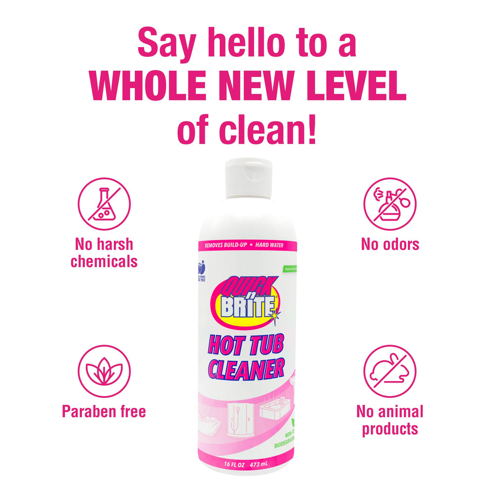 Quick 'n Brite cleaner used on hot tub cover