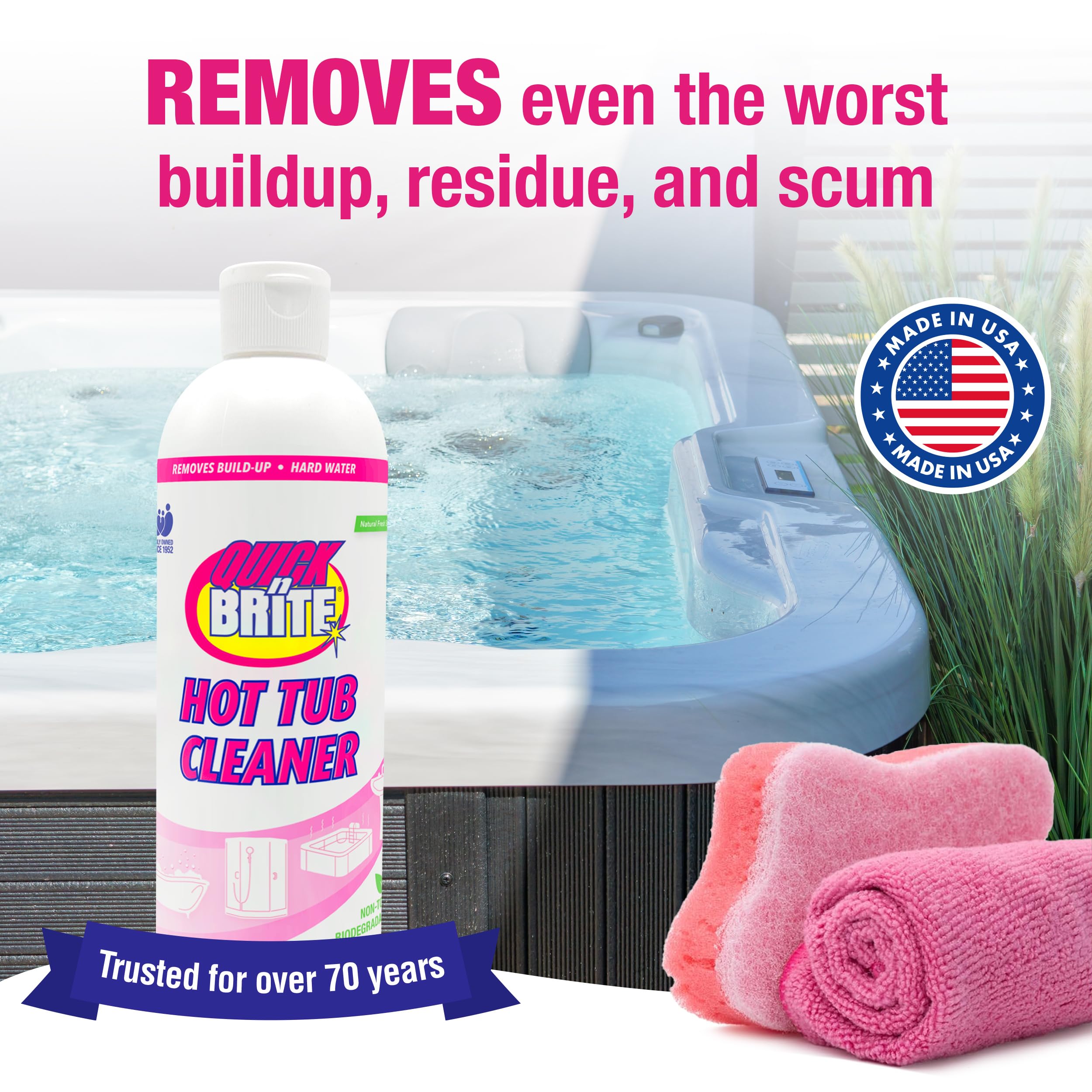 Quick 'n Brite cleaning gel with sponge and cloth included