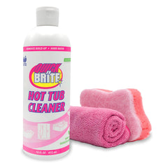 Quick 'n Brite Heavy Duty Hot Tub Cleaner Kit, 16 oz Gel packaging front view