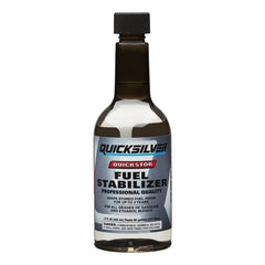 Quicksilver Quickstor Fuel Stabilizer 12 oz bottle front view