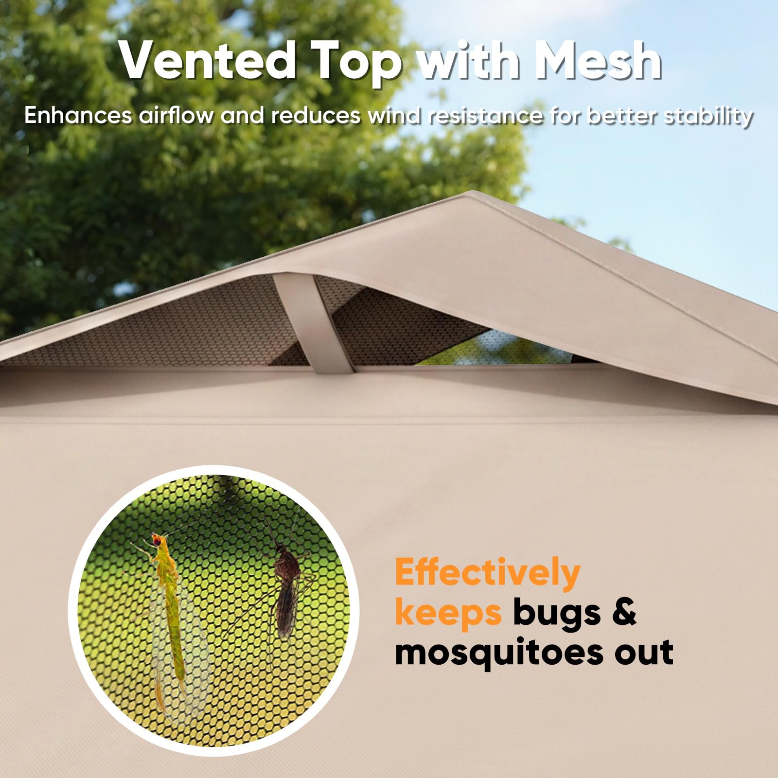 Quictent 10x10 canopy top installed on a frame