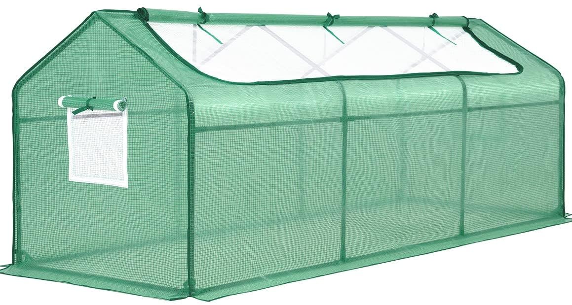 Quictent Mini Greenhouse front view in green
