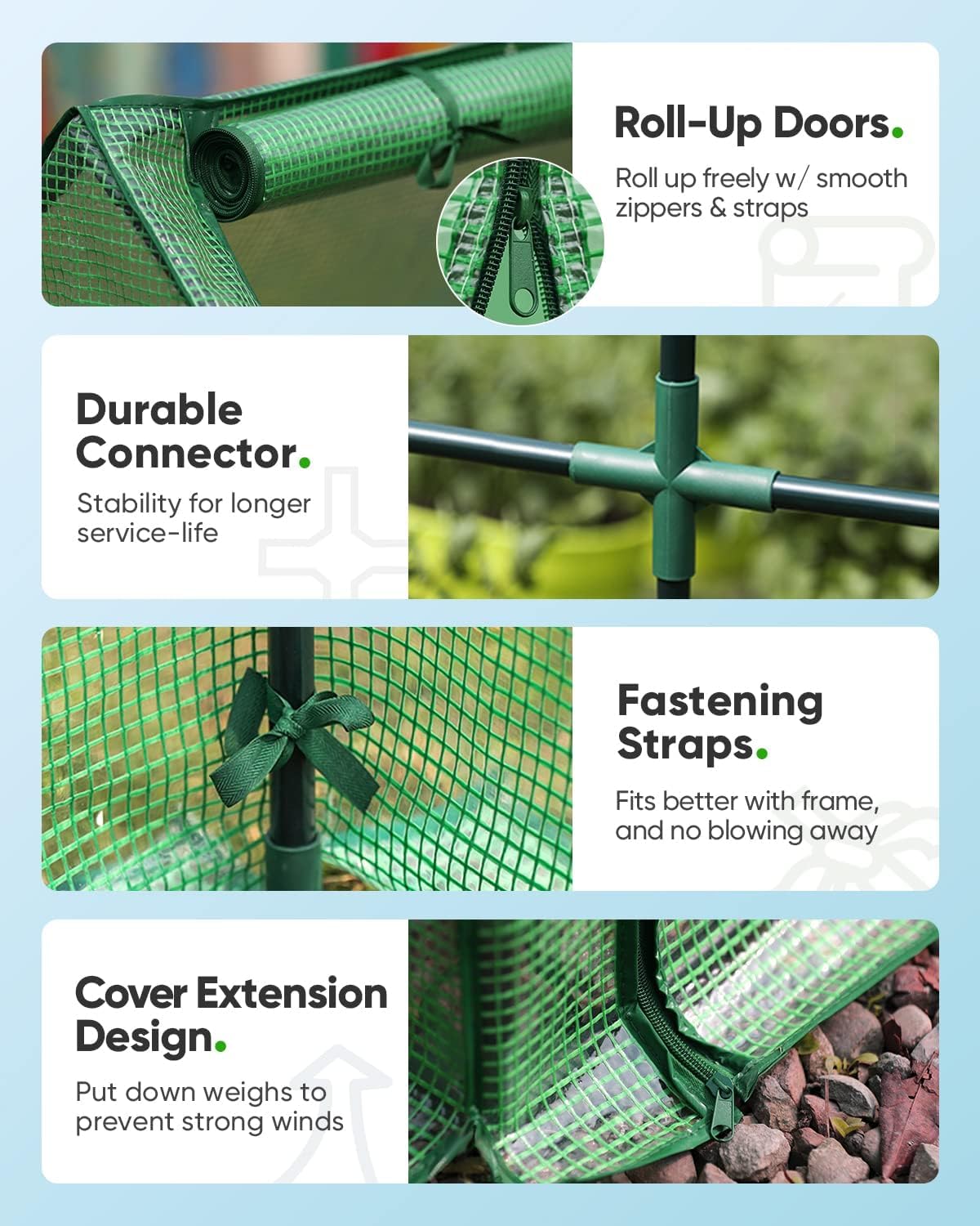 Quictent Mini Greenhouse packaging and components