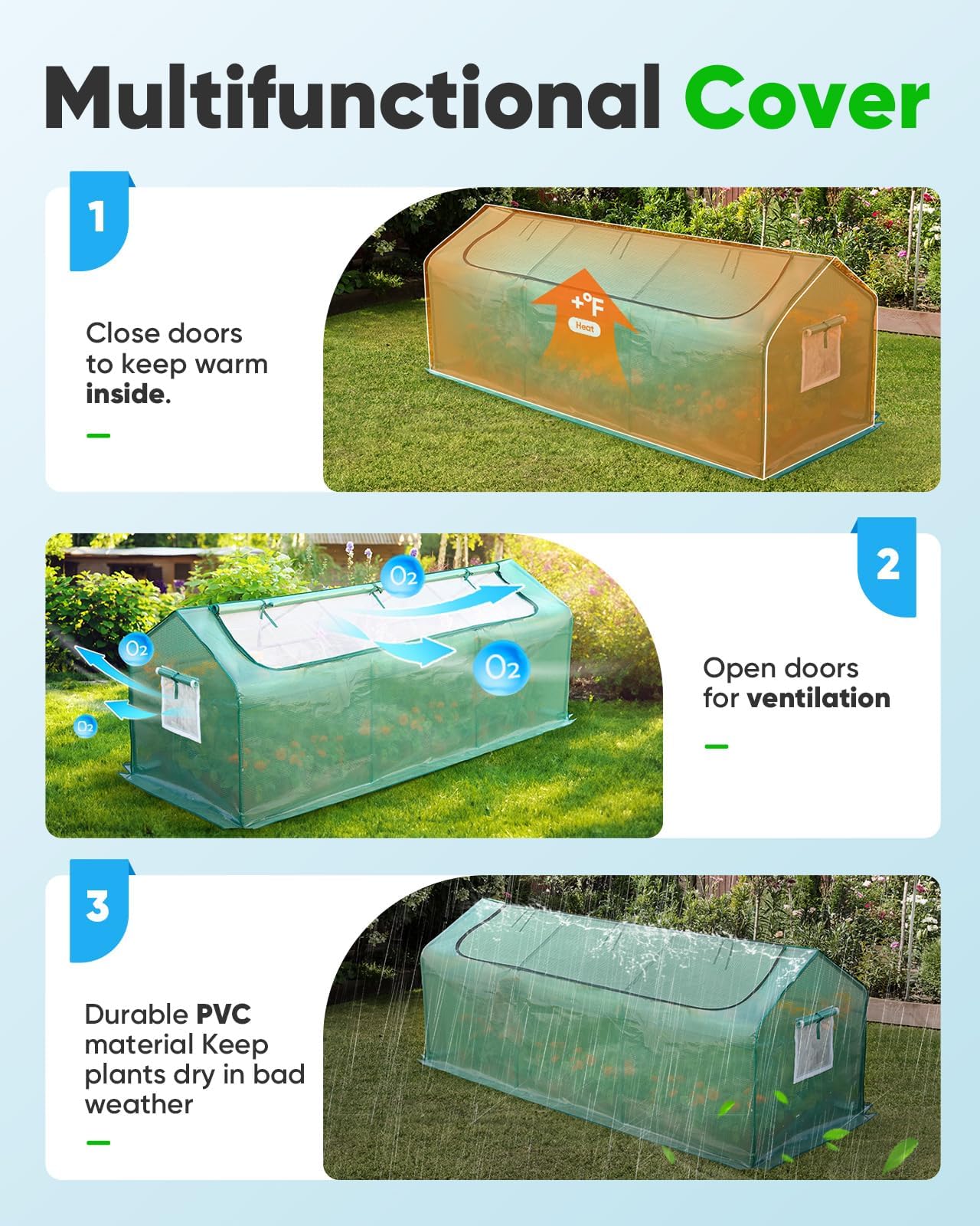 Quictent Mini Greenhouse top view showing ventilation