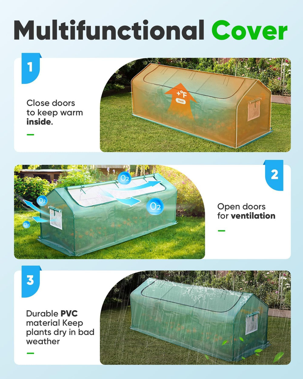 Quictent Mini Greenhouse top view showing ventilation