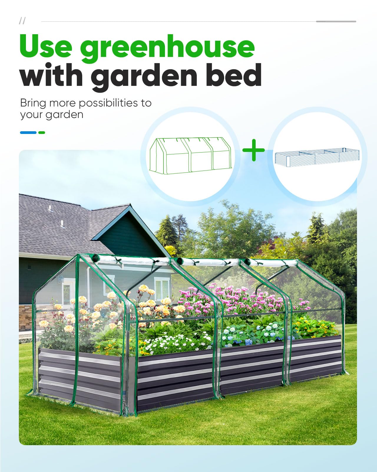 Quictent Mini Greenhouse ventilation openings rolled up