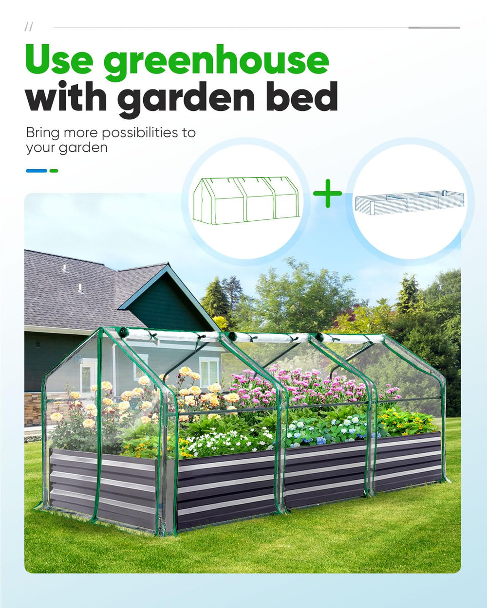 Quictent Mini Greenhouse ventilation openings rolled up