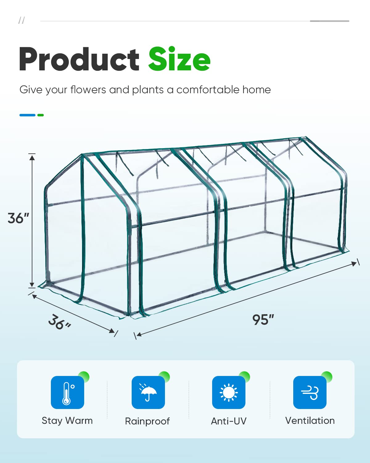 Quictent Mini Greenhouse with small dog inside