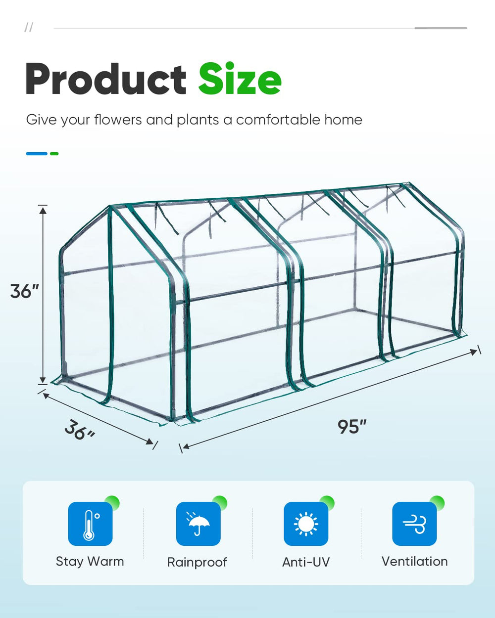 Quictent Mini Greenhouse with small dog inside