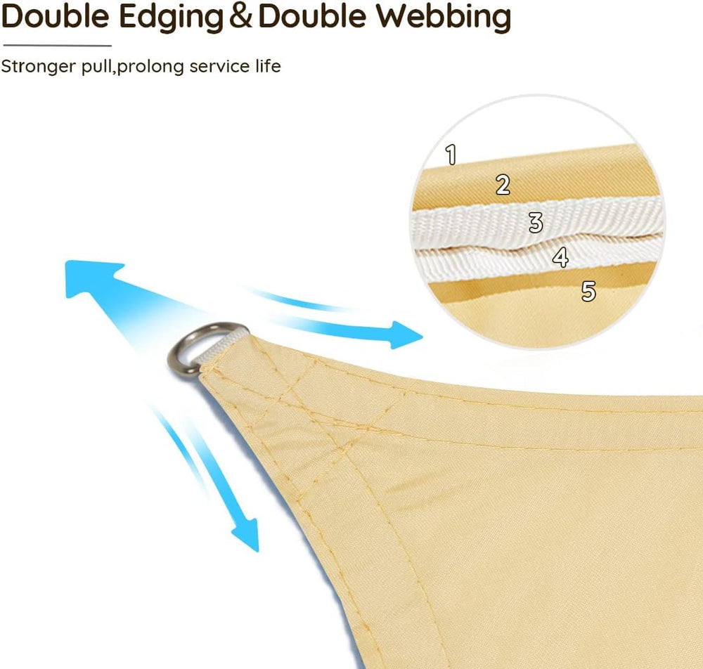 Quictent shade sail showcasing UV protection feature