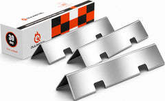 QuliMetal 15.3" flavorizer bars front view in stainless steel